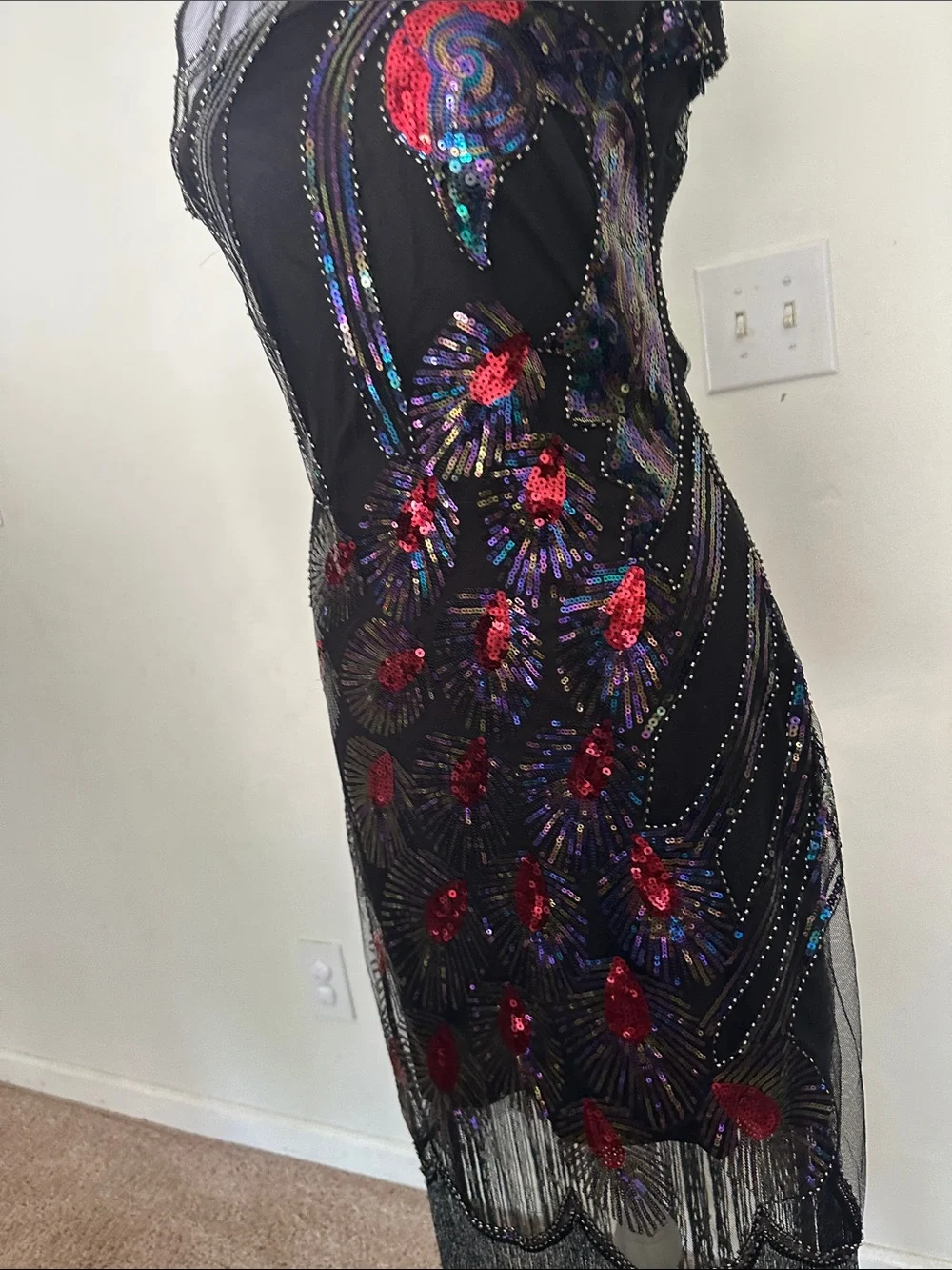 BABEYOND Coucoland 1920s
Peacock Flapper Dress for Women, M, Black, Multicolor - Picture 2 of 15